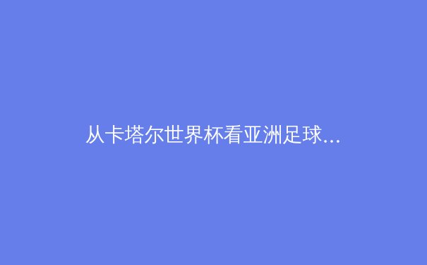 从卡塔尔世界杯看亚洲足球崛起：技术流革命与青训体系的重构 - 2